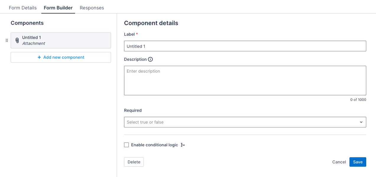 Attachment component