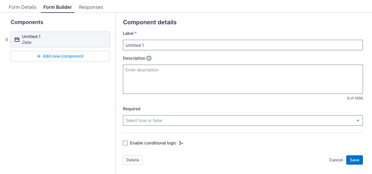 Date component