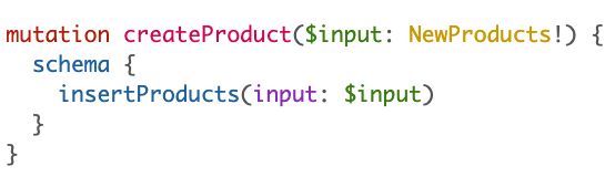 NewProducts mutation query