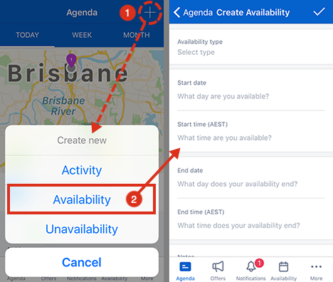 How to create an availability request, using Skedulo.