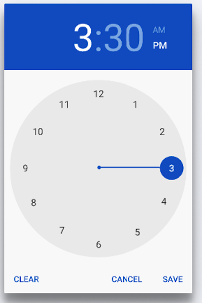 Time picker Android